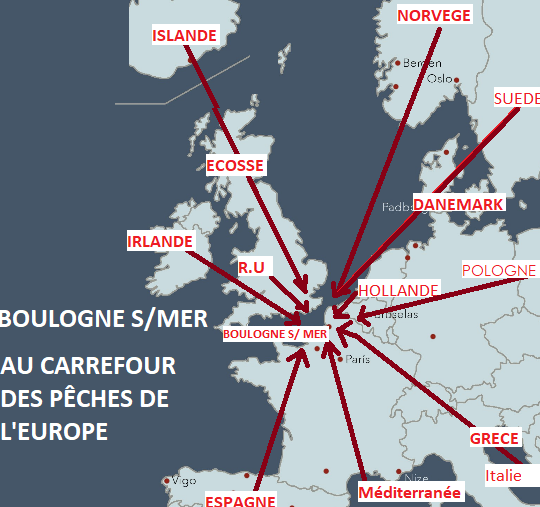 carte des apports de peche de boulogne sur mer